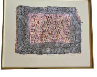 Vintage, "Woven Grids" signed by A. Kresge
