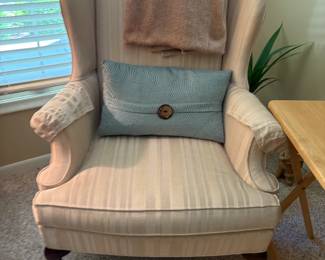 . . . accent wing chair with Queen Ann legs