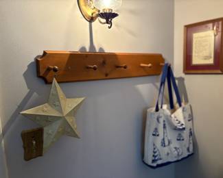 . . . nice coat rack and nautical bag