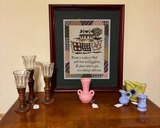 Home needlepoint and sweet Knick knacks 