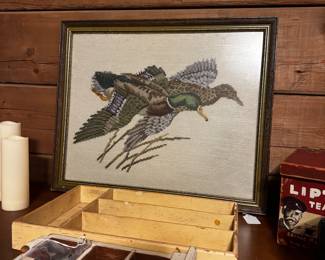 Duck needlepoint 