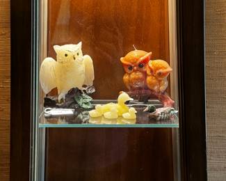 Vintage owl candles 