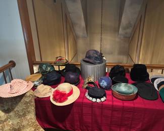 Vintage womens church hats, men’s Kangols