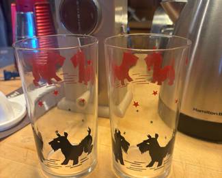 Vintage Scottie dog glasses