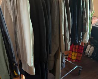 This man could dress! Lots of fine wool overcoats, London Fog, various brands