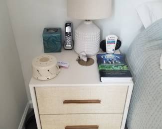 West Elm Margot Raffia 2-drawer nightstand