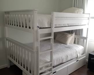 Full over full bunk bed set with trundle