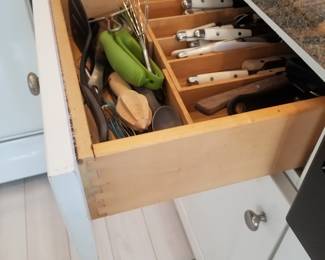 Cabinetry detail: self-closing drawers
