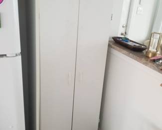 White 2-door storage cabinet