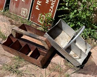 Vintage work / tool boxes