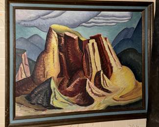 Unknown New Mexico Modernist Painter - echoes of Doel Reed and Raymond Jonson