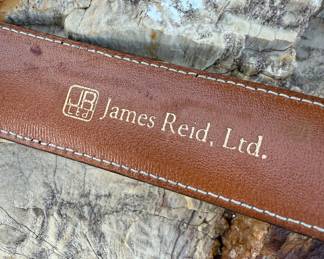 James Reid Ltd Aligator Belt w Sterling And Gold Shark ranger buckle set