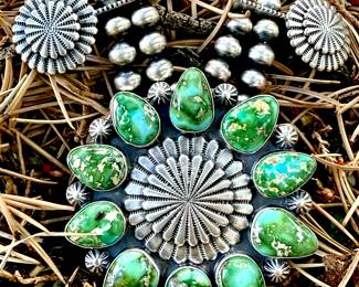 Tom Lewis Navajo Artist Sonoran Turquoise Necklace 