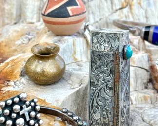 A sampling of Miniature Mini pots and carved turned wood vessels 