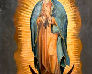 1960s Unknown Oil Painting of Mary