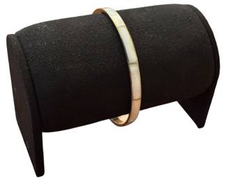 Mother of Pearl Inlay Brass Bangle