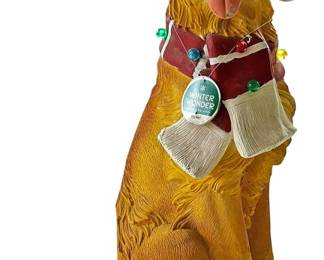 Large Ceramic Christmas Light Up Labrador