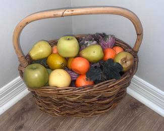Basket Of faux Fruit