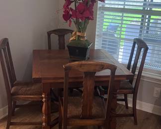 Antique Game Table with 4 matching chairs