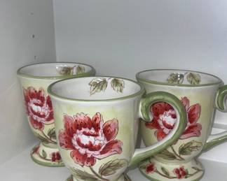 Floral cup set