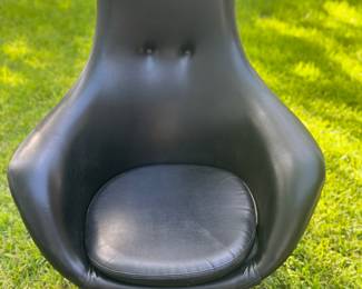 Cool MCM Overman Egg Style Swivel Chair aka Darth Vader Chair