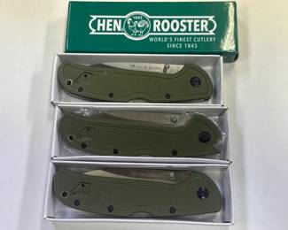 3 HEN ROOSTER KNIVES