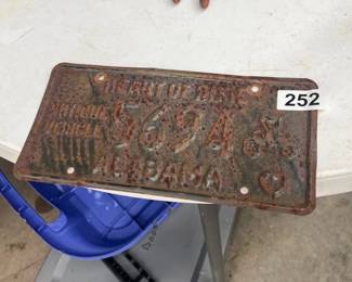 HEART OF DIXIE ANTIQUE VEHICLE PLATE