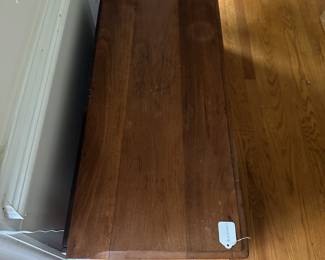 H10 - $150. Small Entry Chest. Hardware has been replaced. Measure 31" wide x 13.5" deep x 27" tall.