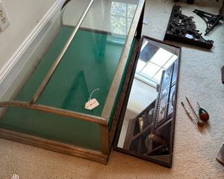 U51 - $475. F.X. Ganter Show Cases - Baltimore MD. Store Display with Curved Front Glass. Opens from the back. Measures 33" wide 24" deep x 12.75" tall. Excellent Condition!