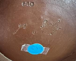 F11 - $25. Langley Ware Glazed Pot. Measures 7.75" tall.