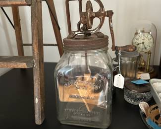 F2 - $50. Dazey Churn No. 60. Measures 9.5" wide x 7" deep x 16" tall.