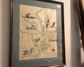 H4 - $45. Myrna McGrath. #8/100 South Carolina Coast. Measures 19" wide x 23.5" tall.