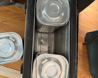 S30 - $95. 1962 Military Mermite Food Container. Measures 20.5" wide x 9" deep x 19" tall.