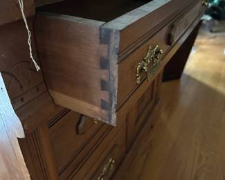 H10 - $150. Small Entry Chest. Hardware has been replaced. Measure 31" wide x 13.5" deep x 27" tall.