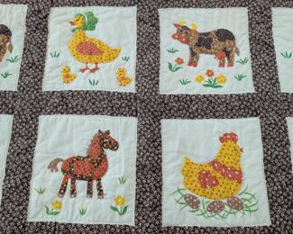 S5 - $30. Hand Quilted fabric panels. Measures 56" x 42"