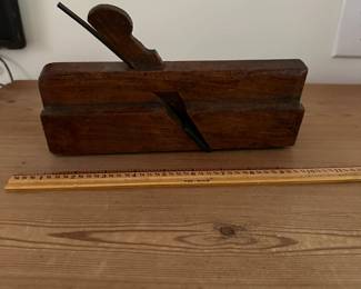 F14 - $40. Antique Wood Planes Set of 3. Measures 9.25" wide x 1.5" deep x 5.5" tall