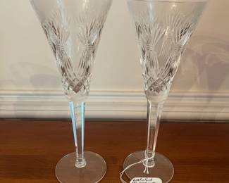 D2 - $40. Waterford Millennium Set of 2. Measures 9.25" tall.