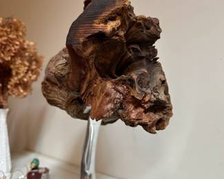 L35 - $35. Mounted Wood Burl. Measures 14" wide x 15" tall