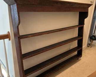 H20 - $400. HUGE Antique Wall Shelf. Measures 68' long x 11" deep x 53" tall.