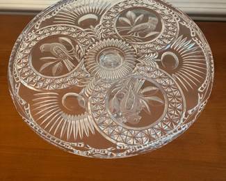 D3- $35. Hofbauer Byrdes Cake Stand. Measures 5.5" tall x 11 3/8" wide.