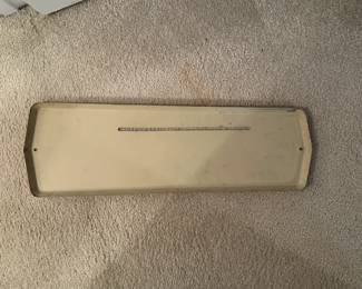 U69 - $30. Metal Thermometer Frame Advertising Piece. Measures 8" wide x 24" tall. (No thermometer included - just the metal frame)