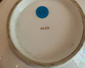 D31- $55(each). 2 Chinese Export Armorial Eagle Gold Gilt Porcelain Bowls. Measuring 10.25" wide x 4.5" tall.