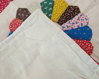 S2 - $25. Pair of Matching Quilted Pillowcases. Measures 27" x 21.5" (each).