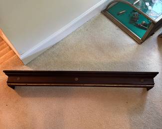 U47 - $30. Antique Wood Cornice. Measures 53" wide x 6" deep x 5.25" tall.