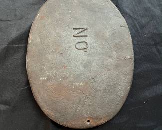 S26 - $60. Antique Cast Iron Eagle INA Plaque. Measures 11" wide x 8.5" tall.