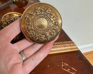 L61 - $95 Set of 6 Brass Knobs measures 8.5" long (each)