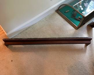 U48 - $40. Antique Wood Cornice. Measures 54.5" wide x 6" deep x 4" tall