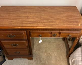 C13 - $25. Student Desk. Measures 42" wide x 18" deep x 31" tall. Sturdy. Does have some scratches / marks from use.