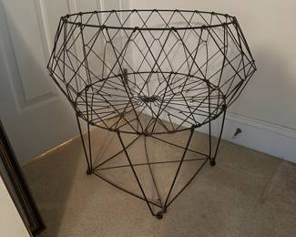 U66 - $65. Vintage Laundry Cart. Measures 30" wide x 25" tall.