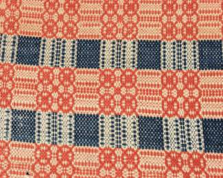 S6 - $30. "Cutter" Coverlet. Measures 64" x 93". Holes are too large to fix - would be better suited for another craft project!